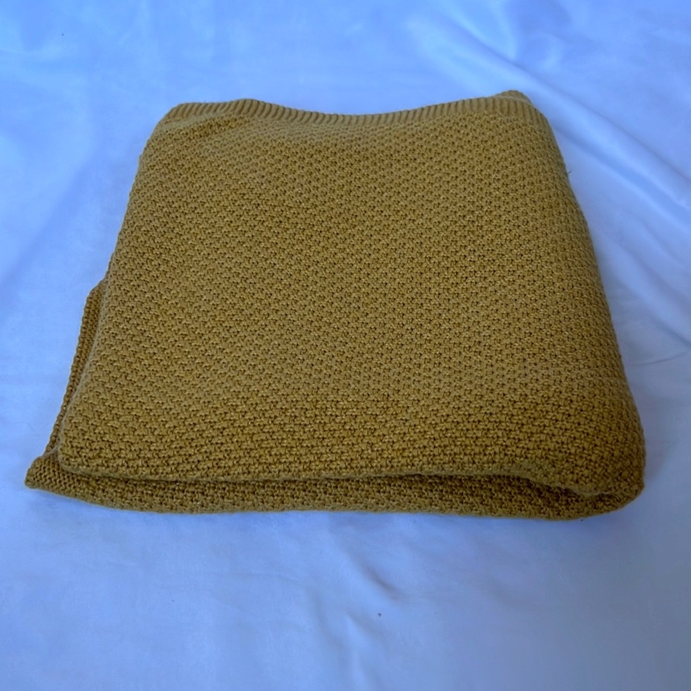 Kate Quinn Yellow Sweater Blanket